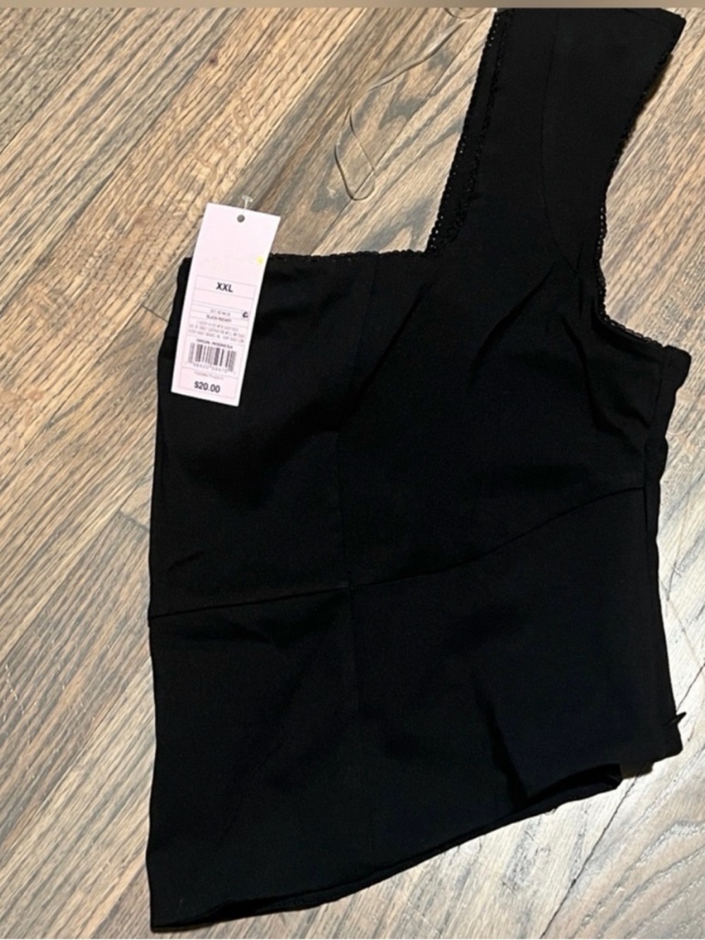 Bundle 2 Cropped Corset Tops XXL Satin & Structured Black + Ivory - Picture 4 of 10